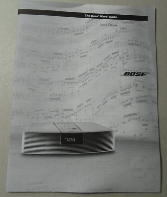 #ad Bose Wave Radio Owners Guide User Manual Original Instruction Booklet $14.99