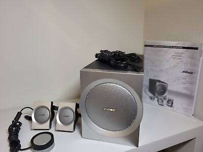 #ad Bose Companion 3 Series Multimedia Computer Speaker System Silver Working Great $157.50