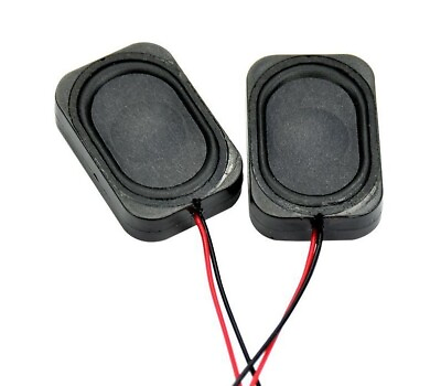 #ad 2 Pcs Miniature Rectangle Portable 4 8 Ohm 2W Loudspeaker Home System Wired Part $15.99