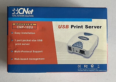 #ad CNET CNP102U USB Print Server. Brand new. $29.95