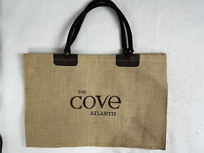 #ad #ad The COVE Atlantis Bahamas Burlap Tote Beach Bag Purse Souvenir $29.99