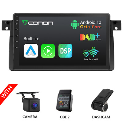 #ad DVRCAMOBDIn Dash Android 10 9quot; IPS Car Stereo GPS Radio Bluetooth For BMW E46 $191.98