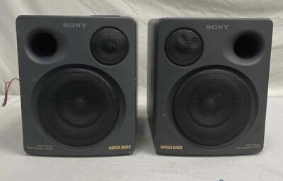 #ad Pair 2 Of Vintage Sony Mega Bass Bookshelf Speakers Excellent Pre Owned Cond $69.50