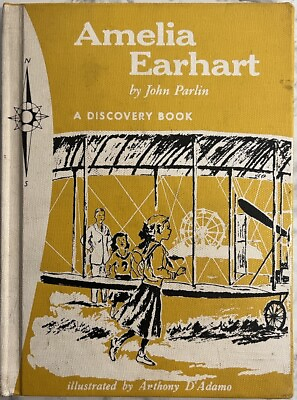 #ad Amelia Earhart Pioneer In The Sky John Parlin 1st Ed. 1962 Iconic Woman History $37.99