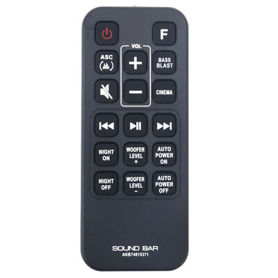 #ad New AKB74815371 For LG Sound Bar Remote Control SJ3 SJ4 SK3D SK4D SL3D SPH4B W $8.45