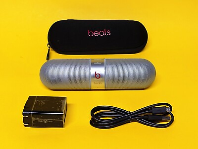 #ad Authentic Beats Pill 2.0 Bluetooth speaker with charge out Silver $119.99