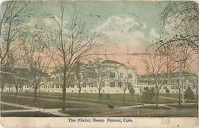 #ad 1911 The Oaks Home Denver Colorado Postcard $4.99
