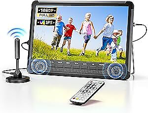 #ad 11.5quot; Portable TV with Antenna Atsc Tune 10.5quot; HD IPS Screen Rechargeable $185.94