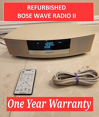 #ad BOSE WAVE RADIO II AM FM Radio Model: AWR1B1 White w Remote *Refurbished* $229.00