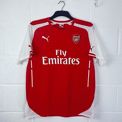#ad Arsenal Football Shirt Jersey Men#x27;s Size XL Vintage 2014 2015 Red Retro Home Top GBP 24.99