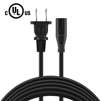 #ad UL 6ft 2 Pin Power Cord Cable For Polk Audio SurroundBar 5000 Powered Subwoofer $11.83
