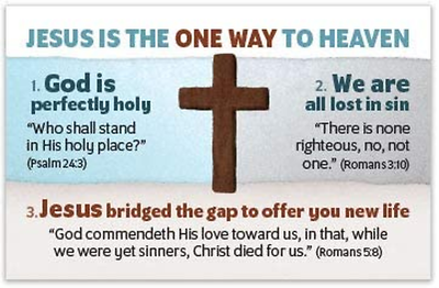 #ad Jesus Is the One Way Mini Gospel Tract Card Packet of 100 KJV $17.18
