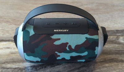 #ad Merkury Boost Portable Wireless Bluetooth Indoor Outdoor Speaker w Handle Camo $28.84