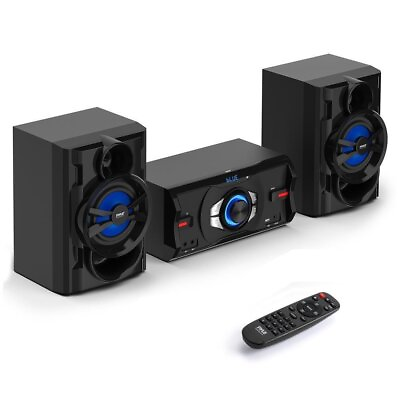 #ad Pyle 3 Pcs. Wireless BT Streaming Stereo System Mini System w Remote Control $192.99