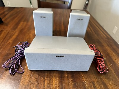 #ad Sony SS MSP75 SS CNP75 Surround Sound Set of 3 Speakers TESTED FREE SHIPPING $29.99