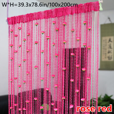 #ad Flower Thread Tassel Curtain Drape Doorway Window Party Wedding Room Decor Home $16.57