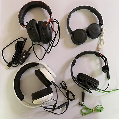 #ad 4x Headphones Plantronics RIG 400 Hyperx JBL Bluetooth Wireless All Working AU $59.99