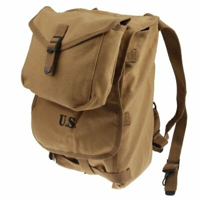 #ad WW2 US ARMY FIELD M1928 POCKETS BACKPACK CACHI EXTERNAL WITH BELT US $139.99