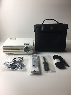 #ad BenQ W100 DLP Home Theater Projector W Carry Case amp; Strap Remote W Extender $300.00