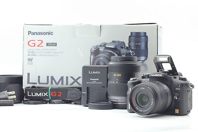 #ad Almost MINT Panasonic Lumix DMC G2W M4 3 14 42mm 45 200mm Lens Kit From JAPAN $399.99