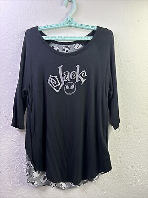 #ad #ad Nightmare Before Christmas Jack Skellington Womens T Shirt Large Black Disney $18.88