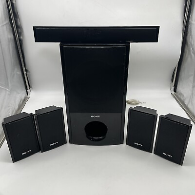 #ad SONY SPEAKER SYSTEM Subwoofer SS WSB92 and 5 surround sound speakers $93.50