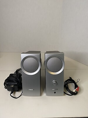 #ad Bose Companion 2 Desktop Computer Multimedia Speakers Pair Gray Silver Black $24.99