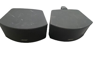 #ad Bose Black Wired 4 Pin Terminals Portable Rectangular Surround Satellite Speaker $21.24