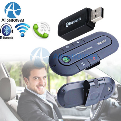 #ad Wireless Bluetooth Hands Free Multipoint Car Speakerphone Speaker Visor Clip Kit $6.31