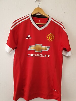#ad Adidas Manchester United Home 2015 2016 Jersey Men#x27;s Medium Red Soccer Football AU $35.00