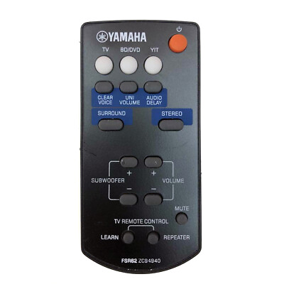 #ad New FSR62 ZC94940 For Yamaha Sound Bar Remote Control AS 201 YAS201 YAS 201BL $7.05