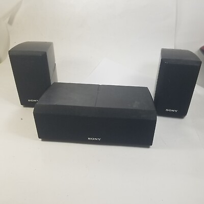 #ad Sony Surround Stereo Speakers 2 SS MSP2 and SS CNP2 Center Tested Works $49.99