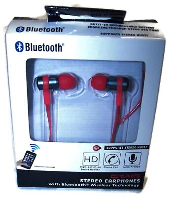 #ad CRAIG Bluetooth Stereo Headphones Wireless Technology High Def Voice Phone $7.56