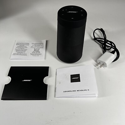 #ad Bose SoundLink Revolve II Black Bluetooth Speaker With Charger Manual Works $109.99
