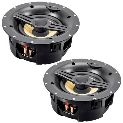 #ad #ad Pair of 120W 2 Way 6.5quot; In Ceiling Wall Stereo Audio Speaker Home Theater $167.63