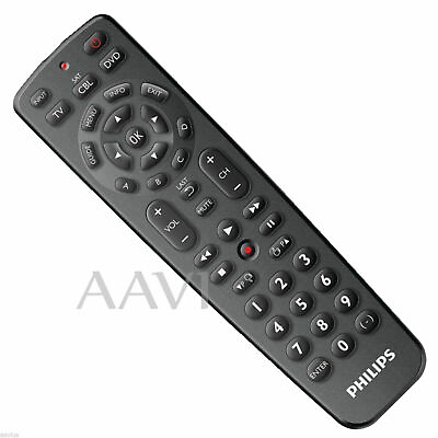#ad Philips 3 in 1 Replacement Small Remote Control for TV SAT DVR DVD Player $9.88