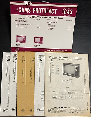 #ad Admiral 19B798D Sanyo 31C36N Sears TV Photofact SAMS Manual April 1977 #1643 $4.99