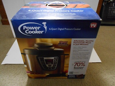 #ad Power Cooker 6 quart digital pressure cooker As Seen on TV In Box PC WALI $55.00