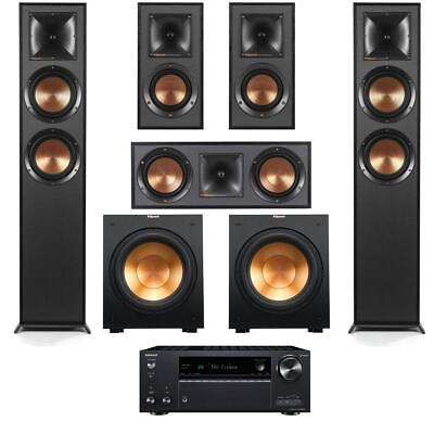 #ad Klipsch Reference 5.2 Home Theater System with TX NR696 7.2 Ch Receiver Black $1999.95