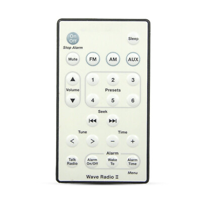 #ad Bose Wave Radio II AWR1B1 AWR1B2 Music System Remote Control White $18.00