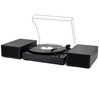 #ad Record Player External Speakers 3 Speed Belt Drive Vinyl Turntable Bluetooth $125.30