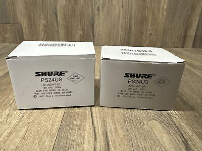 #ad Lot Of 2 Shure PS24US Power Supply for Shure Wireless Receivers $29.99