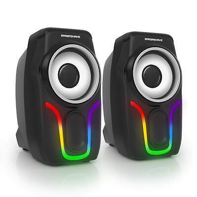 #ad PC Computer Speakers With Surround Sound Usb Wired Laptop Deep Bass For Desktop $25.99