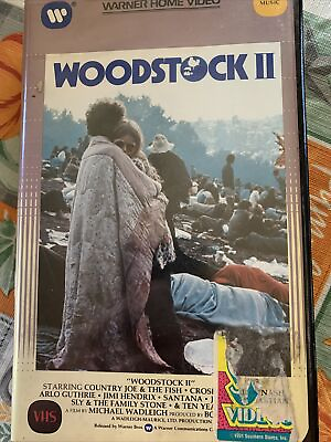 #ad WOODSTOCK II Vintage 1970 VHS Warner Home Video Jimi Hendrix Crosby Stills Nash $9.00