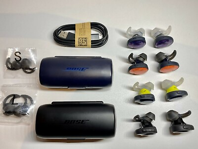 #ad Bose Soundsport Free Wireless Headphones Replacement Earbuds Charging Case Color $29.00