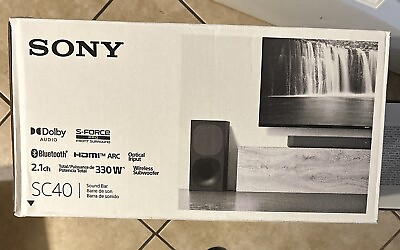 #ad #ad NEW Sony HT SC40 2.1ch Soundbar with Wireless Subwoofer Home Theater Sound Bar $132.99