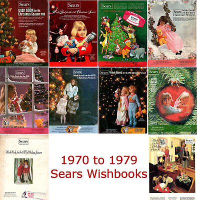 #ad 1970 1979 Sears Christmas Catalogs on Disc In PDF Format $59.99