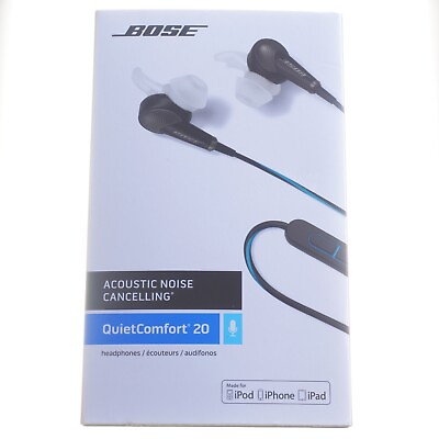 #ad Bose QuietComfort 20 Headphones Apple IOS 718839 0010 Black QC20 NEW OPEN BOX $225.00