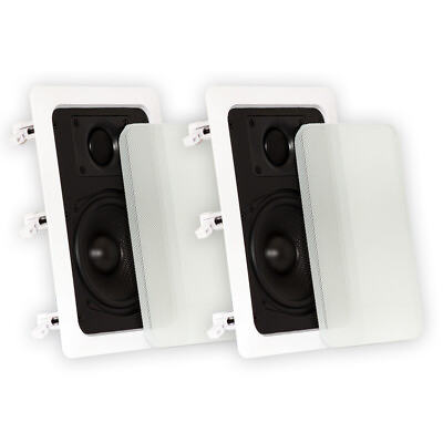#ad NEW 5.25quot; in Wall Ceiling Speaker Pair.Home Audio Stereo Sound.7.5 x 11quot; frame. $69.00