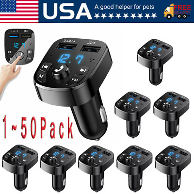 #ad Bluetooth 5.0 Car Wireless FM Transmitter Adapter 2USB PD Charger Hands Free Lot $29.19
